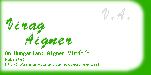 virag aigner business card